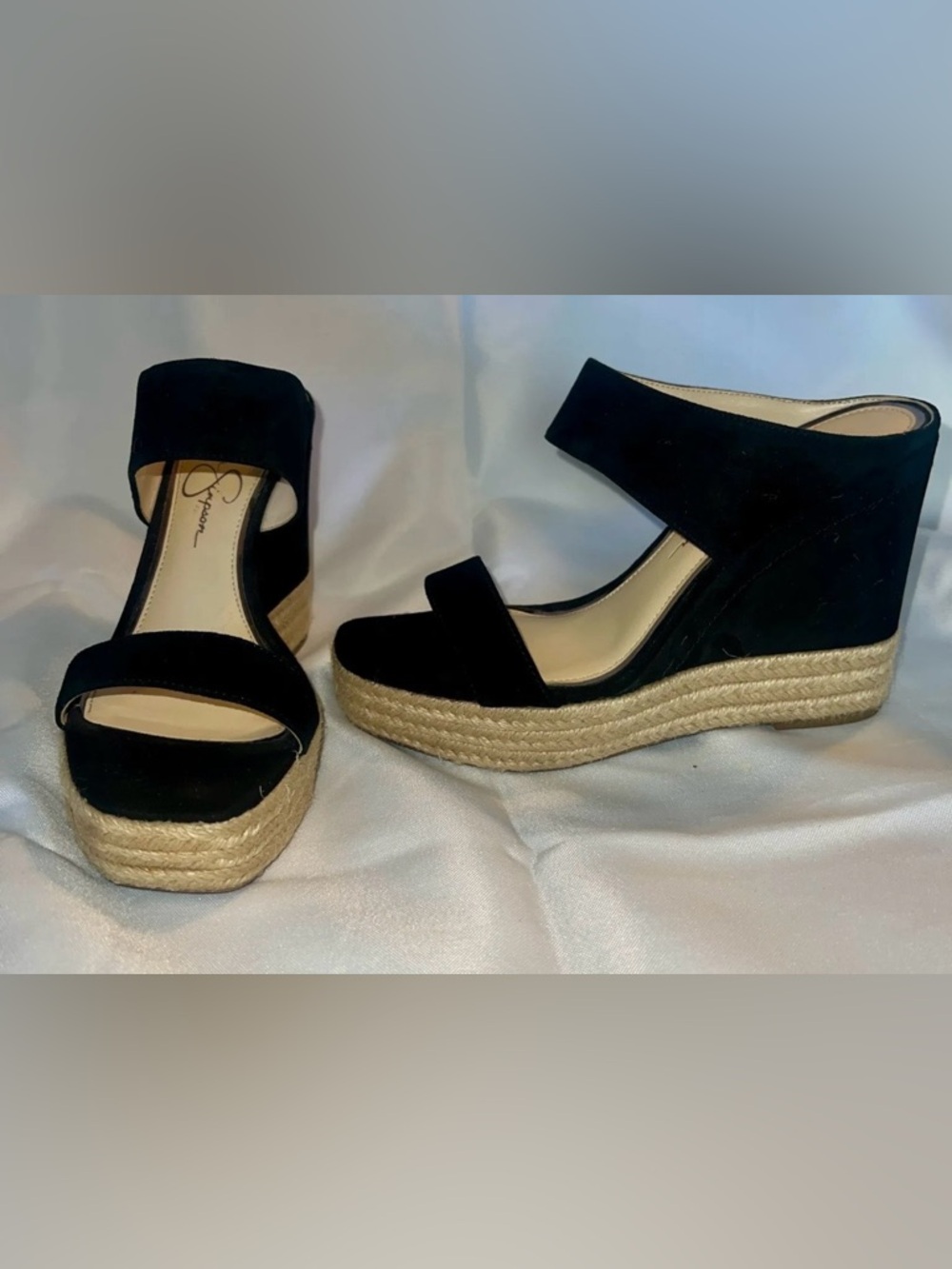 Jessica Simpson Black Platform Espadrille Size 8M